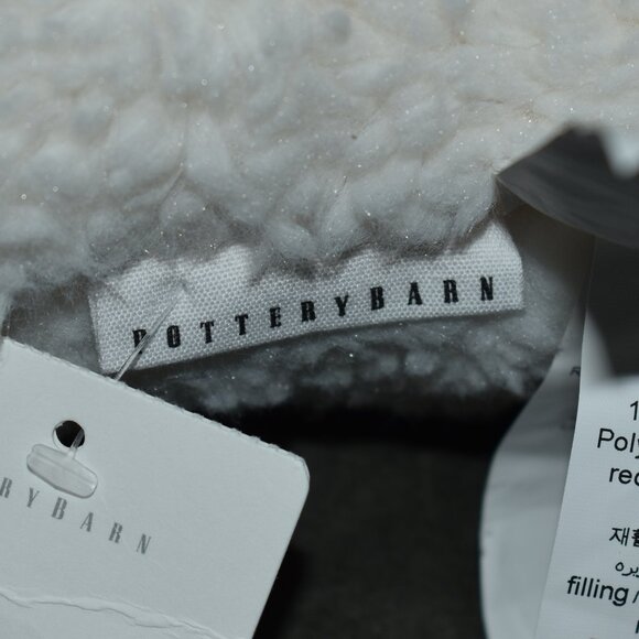 Pottery Barn Plush Sherpa Ghost Shaped Pillow Fall Halloween Decor - Picture 4 of 9